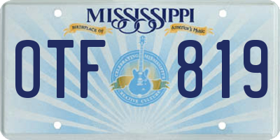 MS license plate OTF819