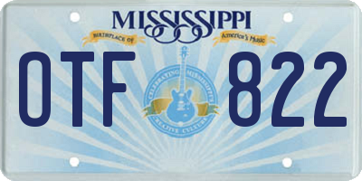 MS license plate OTF822