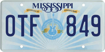 MS license plate OTF849
