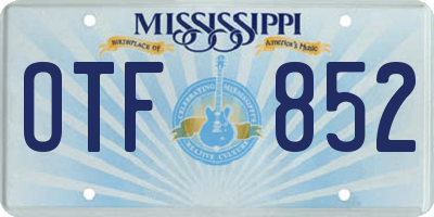 MS license plate OTF852