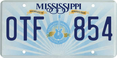 MS license plate OTF854