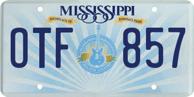 MS license plate OTF857