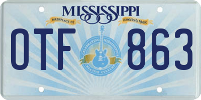 MS license plate OTF863