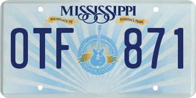 MS license plate OTF871
