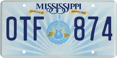 MS license plate OTF874