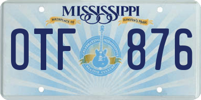 MS license plate OTF876