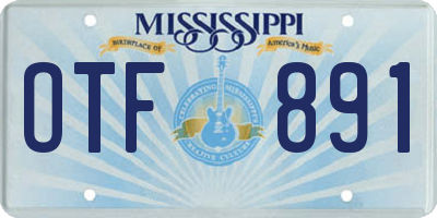 MS license plate OTF891