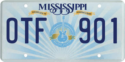 MS license plate OTF901