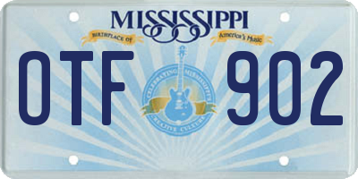 MS license plate OTF902