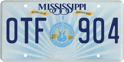 MS license plate OTF904