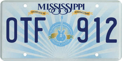 MS license plate OTF912