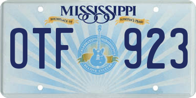 MS license plate OTF923
