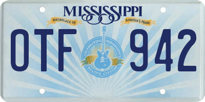 MS license plate OTF942