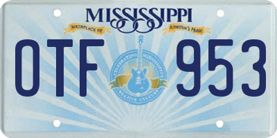 MS license plate OTF953