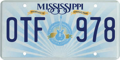 MS license plate OTF978