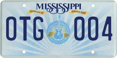 MS license plate OTG004