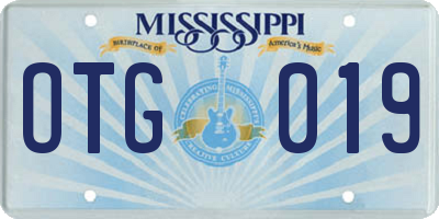 MS license plate OTG019