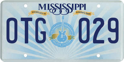MS license plate OTG029
