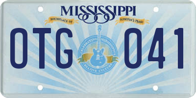 MS license plate OTG041