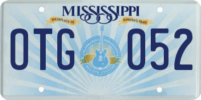 MS license plate OTG052