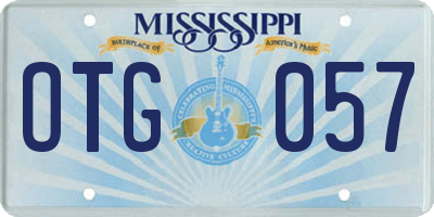 MS license plate OTG057