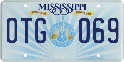 MS license plate OTG069