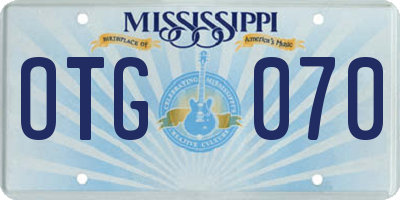 MS license plate OTG070