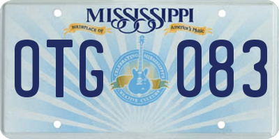 MS license plate OTG083