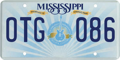 MS license plate OTG086