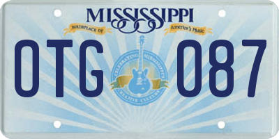 MS license plate OTG087