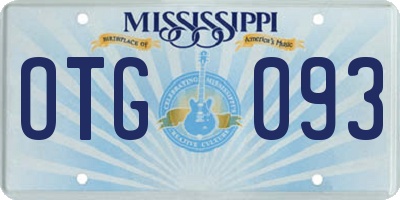 MS license plate OTG093