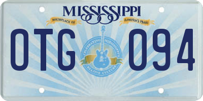MS license plate OTG094
