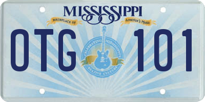 MS license plate OTG101