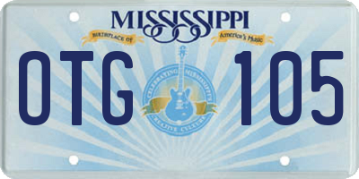 MS license plate OTG105
