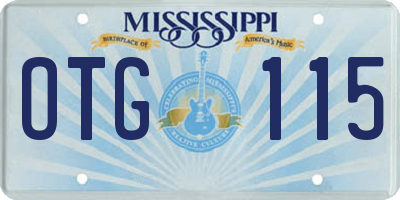 MS license plate OTG115
