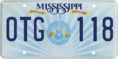 MS license plate OTG118