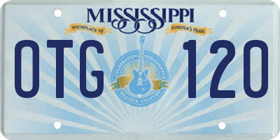 MS license plate OTG120