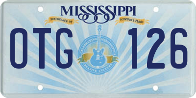 MS license plate OTG126