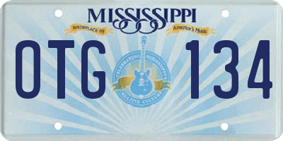 MS license plate OTG134