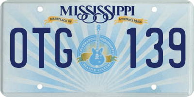 MS license plate OTG139