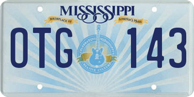 MS license plate OTG143