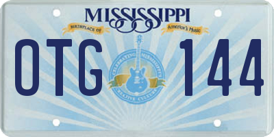 MS license plate OTG144