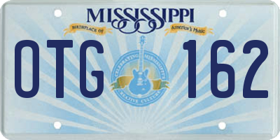 MS license plate OTG162