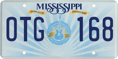 MS license plate OTG168