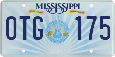 MS license plate OTG175