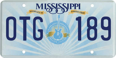 MS license plate OTG189