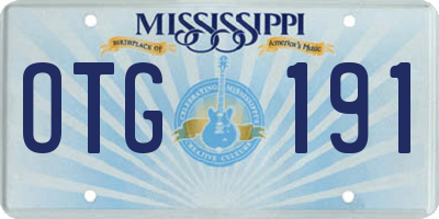 MS license plate OTG191