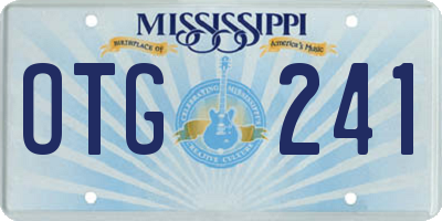 MS license plate OTG241