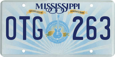 MS license plate OTG263