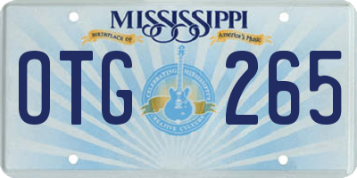 MS license plate OTG265